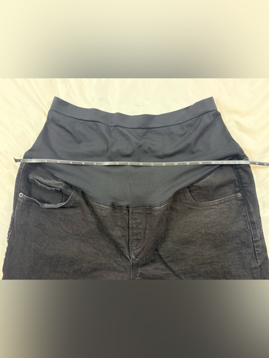 Old Navy Maternity Black Straight Leg Jeans Full Panel Size 18 - Picture 2 of 9
